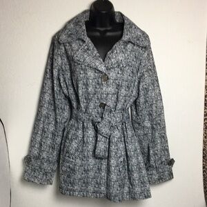 Faded Glory Women's Gray Belted Jacket
(Size XL)